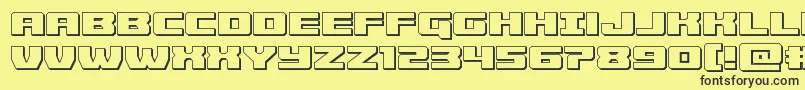 Cruiserfortress3D Font – Black Fonts on Yellow Background