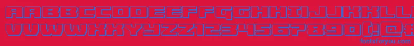 Cruiserfortress3D Font – Blue Fonts on Red Background