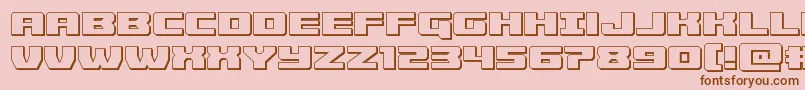 Cruiserfortress3D Font – Brown Fonts on Pink Background