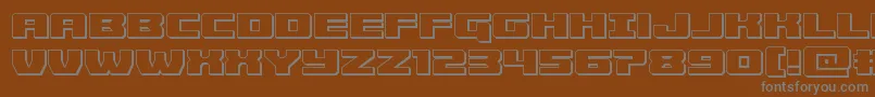 Cruiserfortress3D Font – Gray Fonts on Brown Background