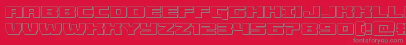 Cruiserfortress3D Font – Gray Fonts on Red Background