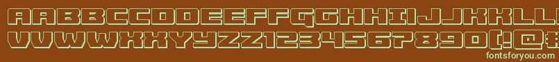 Cruiserfortress3D Font – Green Fonts on Brown Background