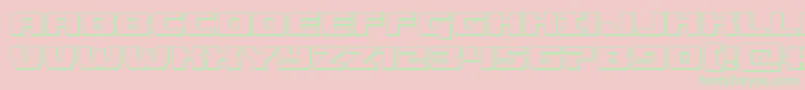 Cruiserfortress3D-Schriftart – Grüne Schriften auf rosa Hintergrund