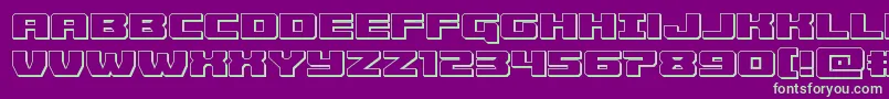 Cruiserfortress3D Font – Green Fonts on Purple Background