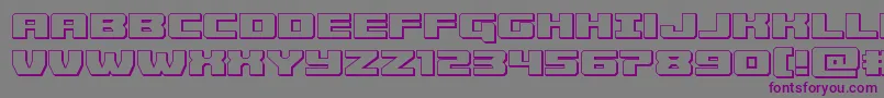 Cruiserfortress3D Font – Purple Fonts on Gray Background