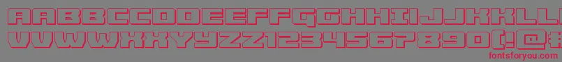 Cruiserfortress3D Font – Red Fonts on Gray Background