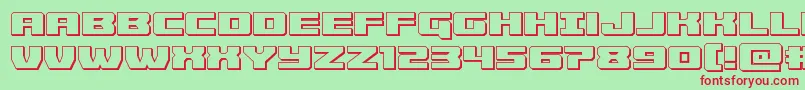 Cruiserfortress3D Font – Red Fonts on Green Background