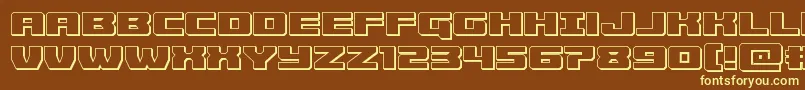 Cruiserfortress3D Font – Yellow Fonts on Brown Background