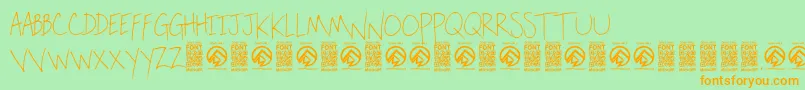 OaklawnRegular Font – Orange Fonts on Green Background
