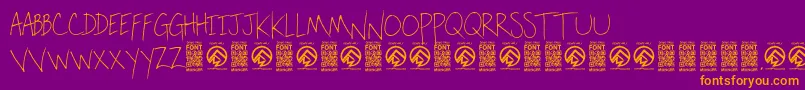 Police OaklawnRegular – polices orange sur fond violet
