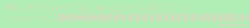 OaklawnRegular Font – Pink Fonts on Green Background