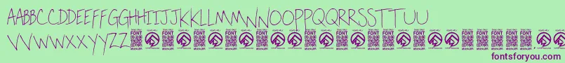 OaklawnRegular Font – Purple Fonts on Green Background