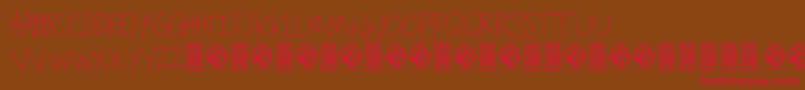 OaklawnRegular Font – Red Fonts on Brown Background