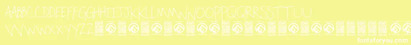 OaklawnRegular Font – White Fonts on Yellow Background