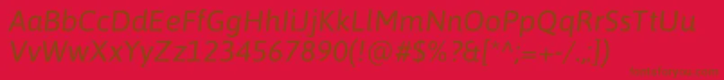 Czcionka AsapItalic – brązowe czcionki na czerwonym tle