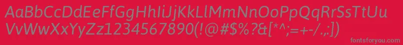 AsapItalic Font – Gray Fonts on Red Background