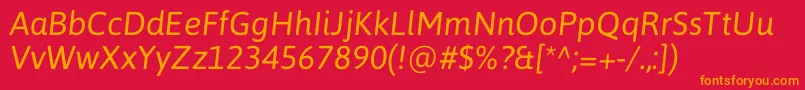 AsapItalic Font – Orange Fonts on Red Background