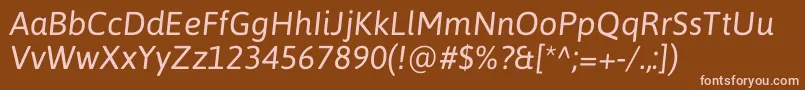 AsapItalic Font – Pink Fonts on Brown Background