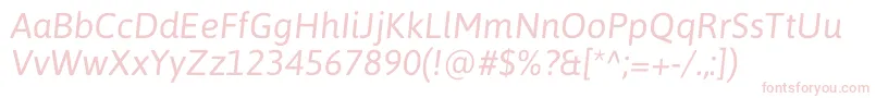 AsapItalic Font – Pink Fonts on White Background