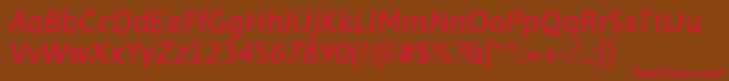 AsapItalic Font – Red Fonts on Brown Background