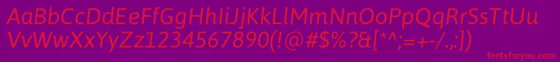 AsapItalic Font – Red Fonts on Purple Background