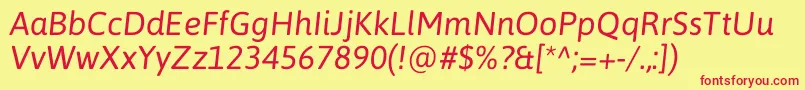 fuente AsapItalic – Fuentes Rojas Sobre Fondo Amarillo