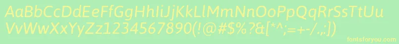 AsapItalic Font – Yellow Fonts on Green Background