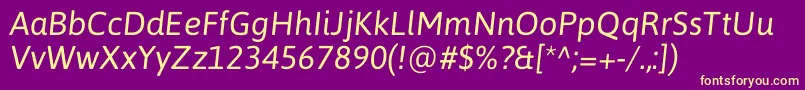 AsapItalic Font – Yellow Fonts on Purple Background