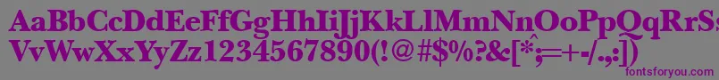 BaskervillenovatwoblackRegular Font – Purple Fonts on Gray Background