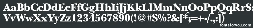 フォントBaskervillenovatwoblackRegular – 黒い背景に白い文字