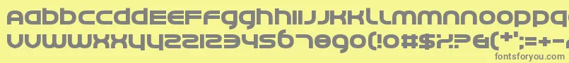 フォントCeruleanNights – 黄色の背景に灰色の文字