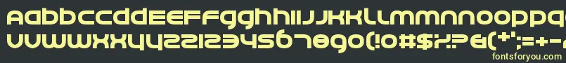 フォントCeruleanNights – 黒い背景に黄色の文字