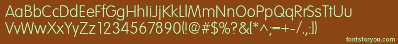 ElementarySf Font – Green Fonts on Brown Background