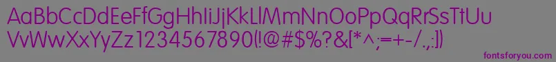 Шрифт ElementarySf – фиолетовые шрифты на сером фоне