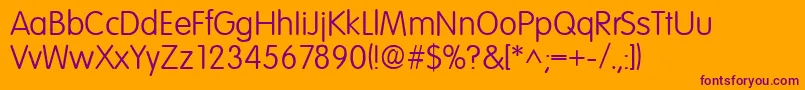 ElementarySf Font – Purple Fonts on Orange Background