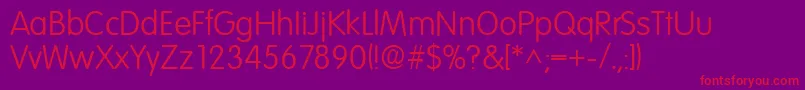 ElementarySf Font – Red Fonts on Purple Background