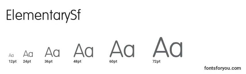 ElementarySf Font Sizes