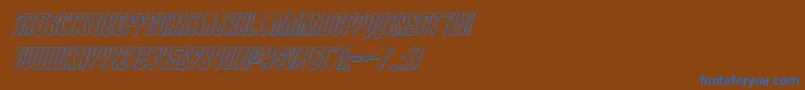 Viceroy3Dital Font – Blue Fonts on Brown Background