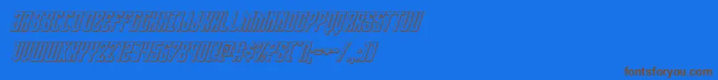 Viceroy3Dital-fontti – ruskeat fontit sinisellä taustalla