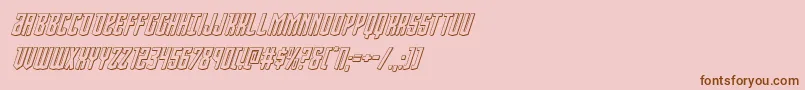 Police Viceroy3Dital – polices brunes sur fond rose