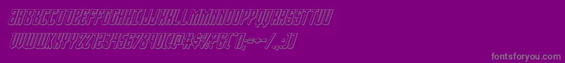 Viceroy3Dital-Schriftart – Graue Schriften auf violettem Hintergrund