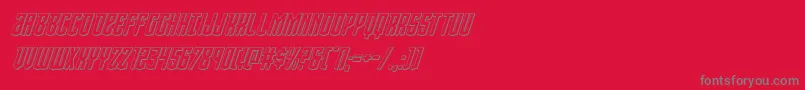 Lisätietoja Viceroy3Dital-fontista Viceroy3Dital-fontti – harmaat kirjasimet punaisella taustalla