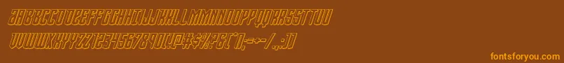 Viceroy3Dital-Schriftart – Orangefarbene Schriften auf braunem Hintergrund