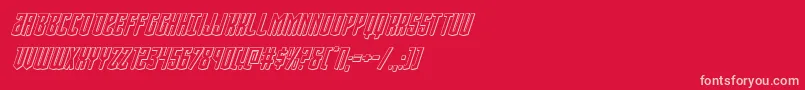 Viceroy3Dital Font – Pink Fonts on Red Background