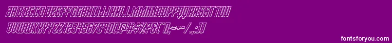 Viceroy3Dital-Schriftart – Weiße Schriften auf violettem Hintergrund