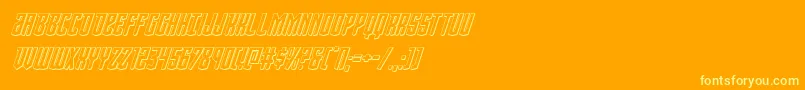 Viceroy3Dital Font – Yellow Fonts on Orange Background