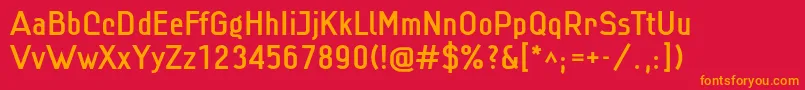 Linmed Font – Orange Fonts on Red Background