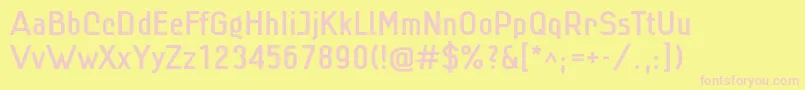 Linmed Font – Pink Fonts on Yellow Background