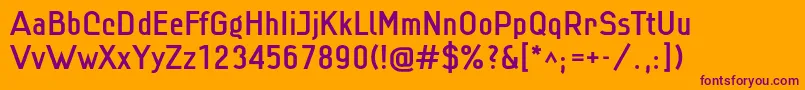 Linmed Font – Purple Fonts on Orange Background