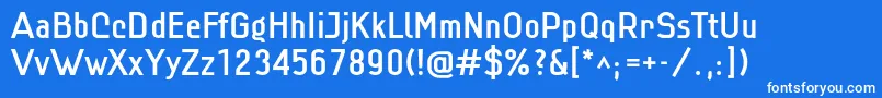 Linmed Font – White Fonts on Blue Background